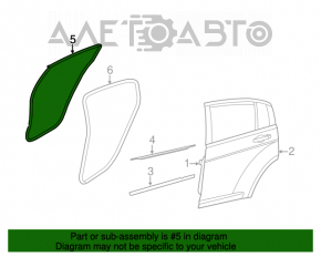 Garnitură de etanșare a cadrului ușii, spate dreapta, Chrysler 200 11-14