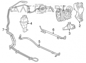 Rezervorul de direcție asistată Chrysler 200 11-14 2.4 4-viteze