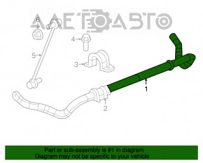 Stabilizator frontal Chrysler 200 4d 11-14