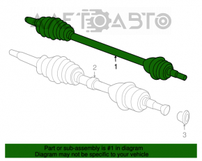 Ax cu roți din față dreapta Chrysler 200 11-14 2.4 6-viteze