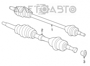 Ax cu articulație, față stânga Chrysler 200 11-14 2.4 6-viteze