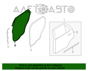 Уплотнитель двери задней правой Ford Explorer 11-19 надорван