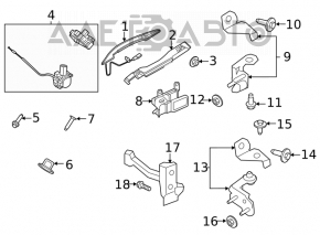 Buclele ușii din spate dreapta inferioară pentru Ford Explorer 11-19.