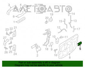 Capacul mânerului exterior stânga față Ford Explorer 11-19 crom