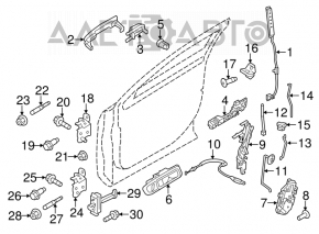 Blocare ușă față stânga Ford Explorer 11-19