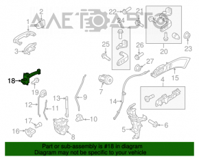 Ограничитель двери передней правой Ford Explorer 11-19