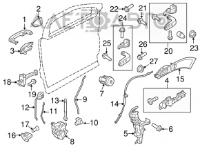 Петля двери нижняя передняя правая Ford Explorer 11-19