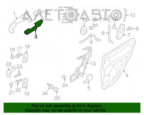 Механизм ручки двери передней правой Ford Explorer 11-19