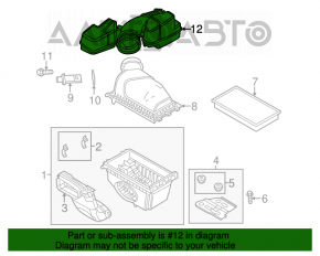 Tubul de admisie cu rezonator pentru Ford Explorer 11-19