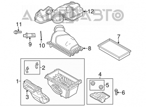 Tubul de admisie cu rezonator pentru Ford Explorer 11-19