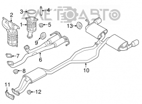 Катализатор правый Ford Explorer 11-19 3.5