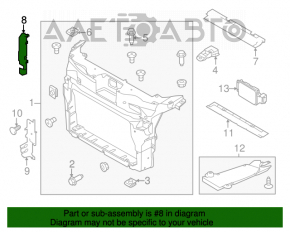 Deflectorul radiatorului din partea dreapta interioară pentru Ford Explorer 11-15, motorizare 3.5L.