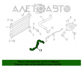Патрубок охлаждения нижний Ford Explorer 11-19 3.5 тип 2