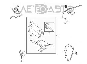 Canistra cu absorbant de carbon Ford Explorer 11-19 are suporturile rupte.