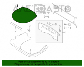 Пол багажника Ford Explorer 11-15