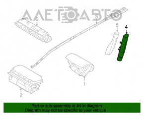 Perna de siguranță airbag pentru scaunul drept al Ford Explorer 11-15