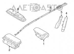 Perna de siguranță airbag pentru scaunul drept al Ford Explorer 11-15