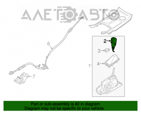 Ручка КПП Ford Explorer 11-19 кожа черная select shift, царапины