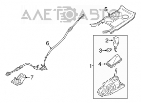 Ручка КПП Ford Explorer 11-19 кожа черная select shift