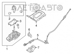 Schimbătorul de viteze automat al cutiei de viteze Ford Explorer 11-15, select shift.