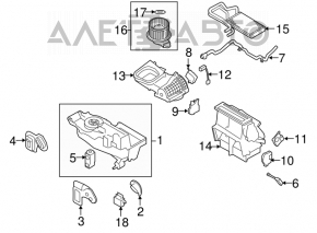 Motorul actuatorului pentru controlul încălzirii și aerului condiționat pentru Ford Explorer 11-19