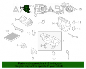 Мотор вентилятор печки Ford Explorer 11-19