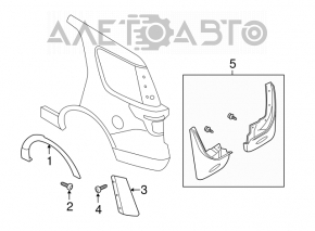 Capacul spate al geamului drept al Ford Explorer 11-15