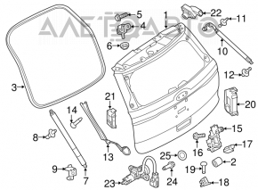 Garnitura de cauciuc pentru ușa portbagajului Ford Explorer 11-19