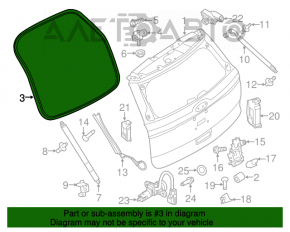 Уплотнитель резина двери багажника Ford Explorer 11-19