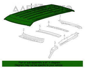 Acoperiș metalic pentru Ford Explorer 11-19 cu trapă