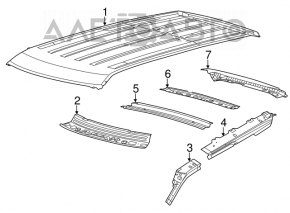 Acoperiș metalic pentru Ford Explorer 11-19 cu trapă