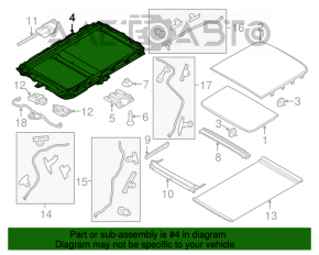 Mecanismul cadrului de deschidere a portbagajului Ford Explorer 11-17