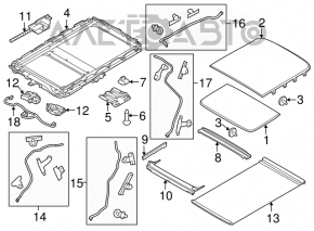 Motorul geamului stâng Ford Explorer 11-17