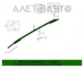 Balustradele longitudinale Ford Explorer 11-15, negre, pentru modelul pre-restilizare.