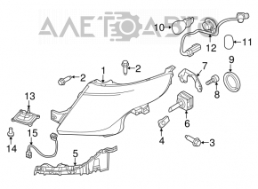 Farul din față dreapta asamblat Ford Explorer 11-15 pre-restilizare cu xenon.