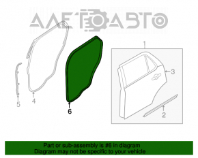 Garnitura de etanșare a cadrului ușii din spate dreapta pentru Ford Explorer 11-19