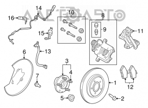 Senzor ABS spate dreapta Ford Explorer 13-19