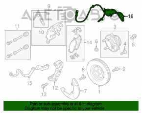 Senzorul ABS frontal stânga pentru Ford Explorer 13-19