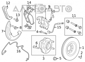 Suportul frontal stânga Ford Flex 09-19