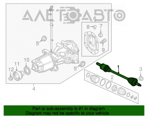 Ax cu roți spate stânga Ford Explorer 11-19 ruginit.