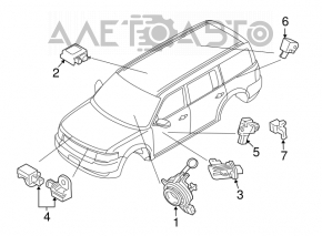 Senzor airbag usa dreapta Ford Flex 09-19