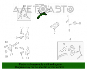 Mânerul ușii exterioare față stânga Hyundai Veloster 12-17 crom keyless