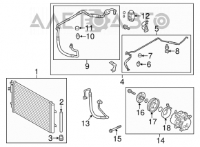 Compresorul de aer condiționat pentru Hyundai Veloster 12-17