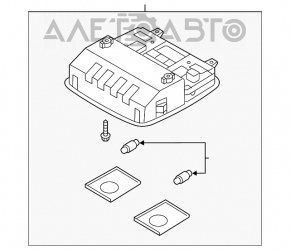 Плафон освещения передний Hyundai Veloster 12-17 под люк