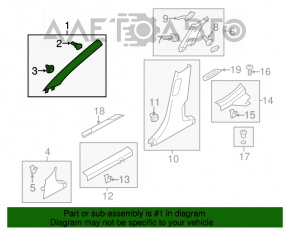 Capacul amortizorului frontal stânga Hyundai Veloster 12-17