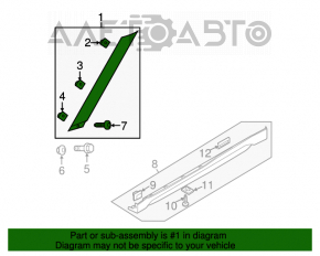 Capacul amortizorului frontal dreapta exterior Hyundai Veloster 12-17