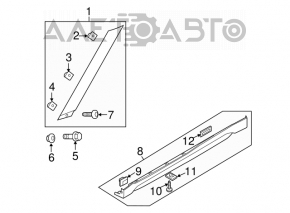 Capacul amortizorului frontal stânga exterior Hyundai Veloster 12-17