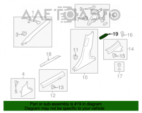 Capacul pragului din spate dreapta exterior Hyundai Veloster 12-17