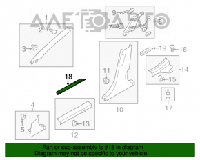 Capac prag fata stanga exterioara Hyundai Veloster 12-17 negru, zgarieturi