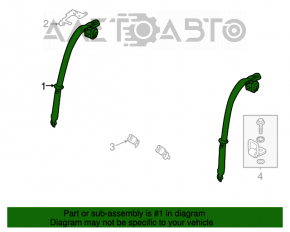 Centura de siguranță spate stânga pentru Hyundai Veloster 12-17, culoare neagră.